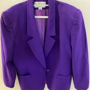 Jones New York Women's Vibrant Purple Blazer